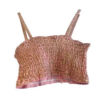 NWT‎ Girls Animal Print Swimsuit Crop Top, summer, vacation, ruched E54